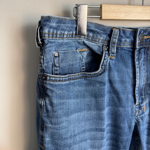 Buffalo David Bitton Denim Men's 32 DRIVEN-X Blue Jeans Straight Stretch Western - Picture 4 of 12